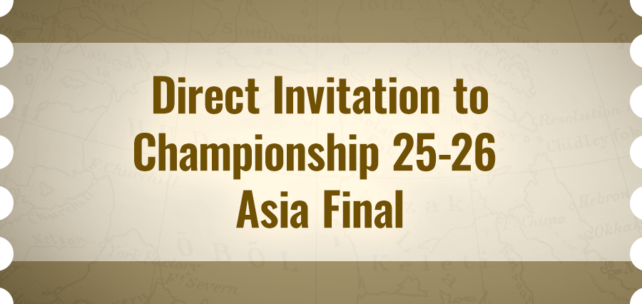 Direct Invitation to Championship 25-26 Asia Final