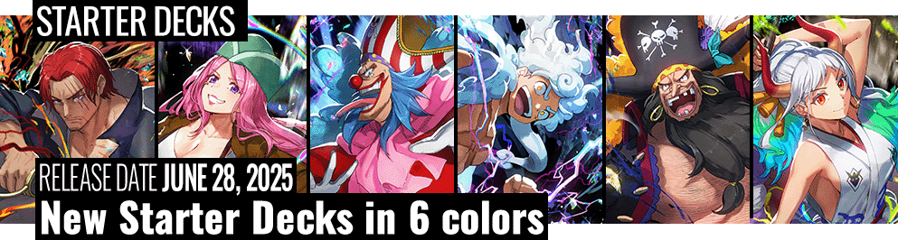 STARTER DECK -Red Shanks- / -Green Jewelry Bonney- / -Blue Buggy- / -Purple/Black Monkey.D.Luffy- / -Black Marshall.D.Teach- / -Green/Yellow Yamato-